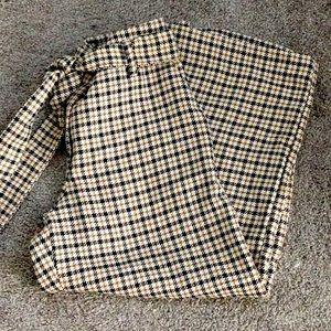 H&M plaid wide leg crop pants